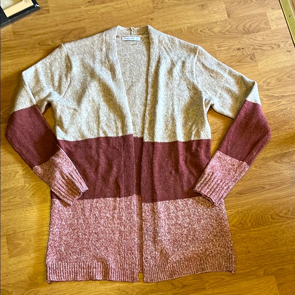 Colorblock Open Front Cardigan - Picture 3 of 4